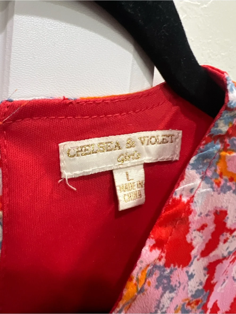 Chelsea & Violet Orange and Pink Floral Tie-Waist Top & Skirt Set
